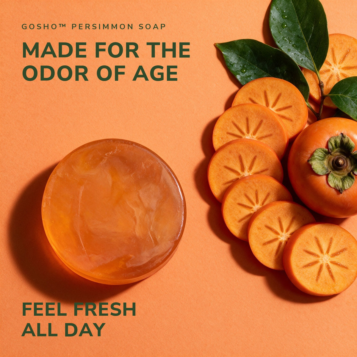 Gosho persimmon soap: made for the odor of age, feel fresh all day