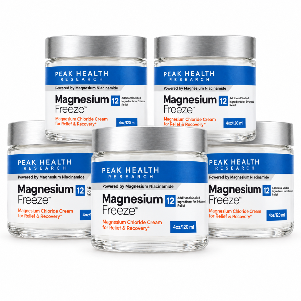 Five jars of Magnesium Freeze